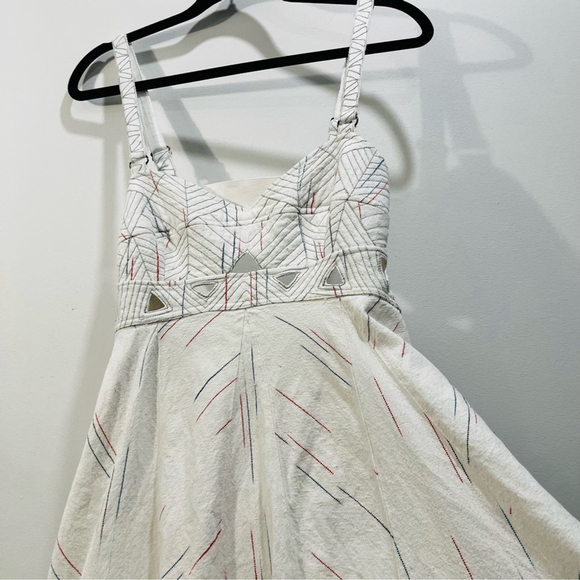 Free People New Romantics Olympic Flame Corset Cutout Boho Open Back Mini Dress - Picture 7 of 15